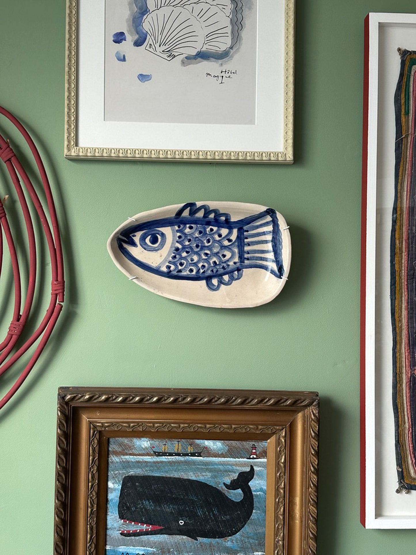 Cerulean Fish Plate by Margo Glaister Orford