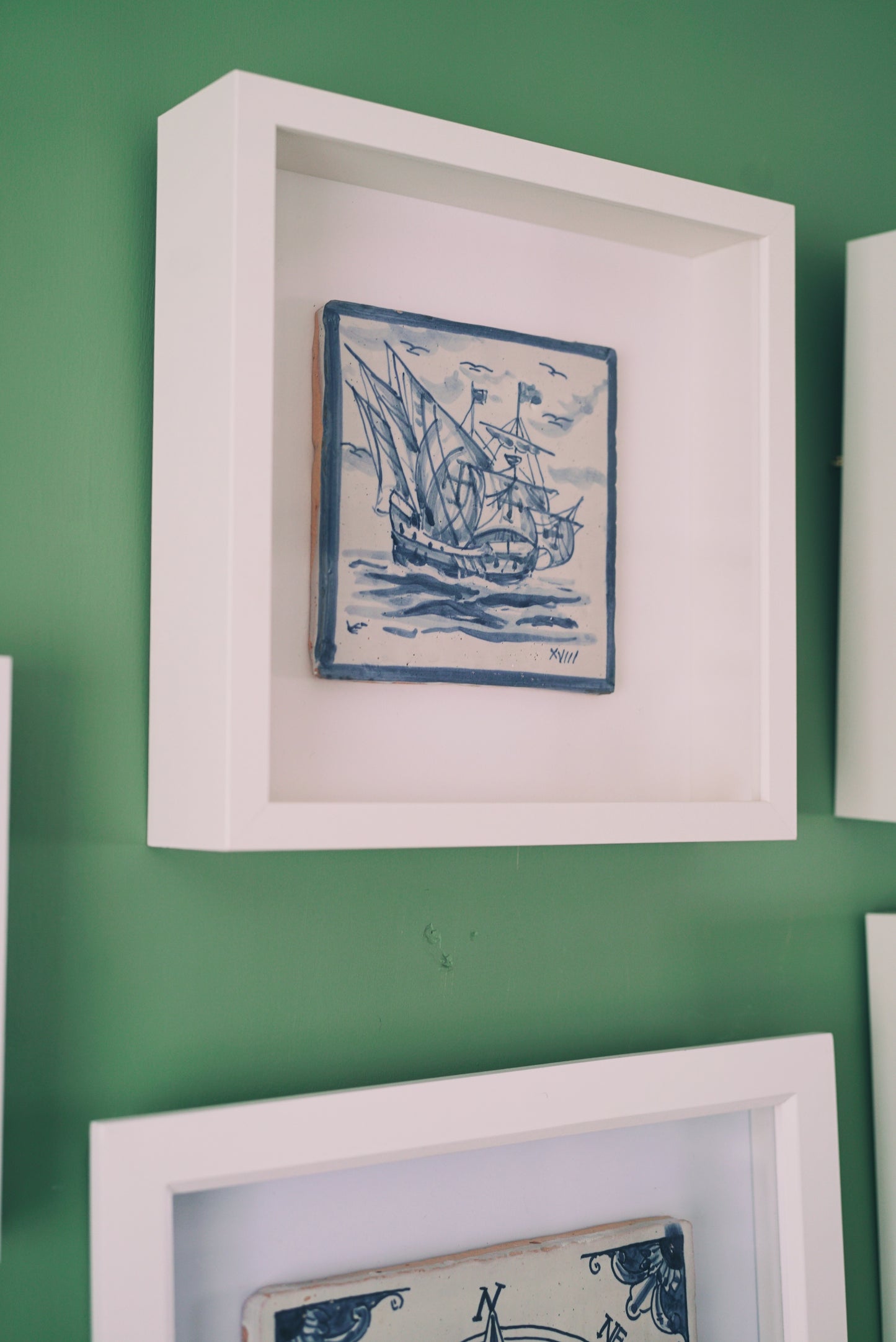 Handcrafted Portuguese Nautical Ship Tile
