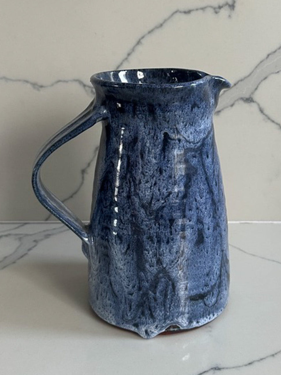 Azure Glazed Terracotta Jug