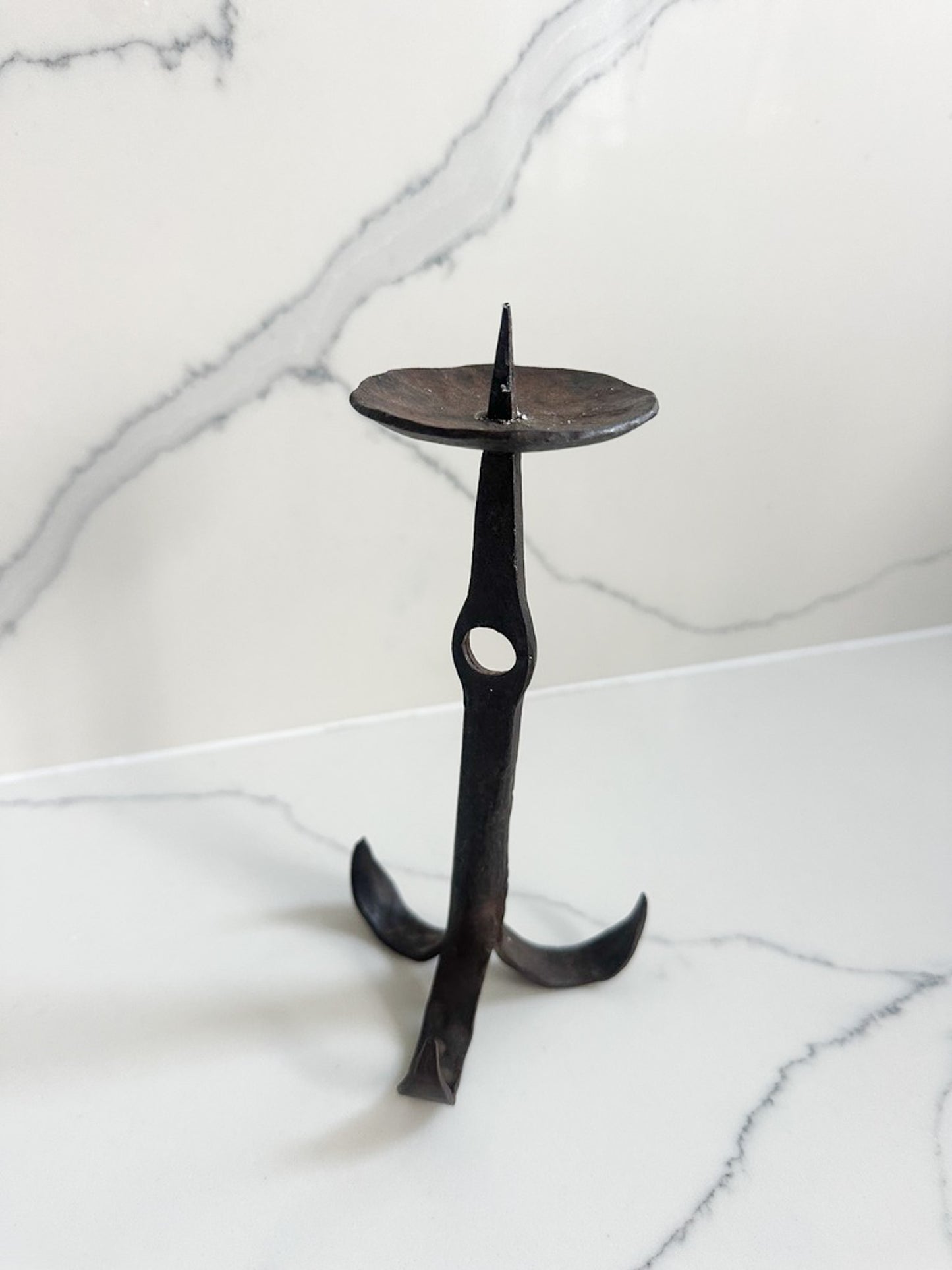 Antique Iron Candlestick Holder