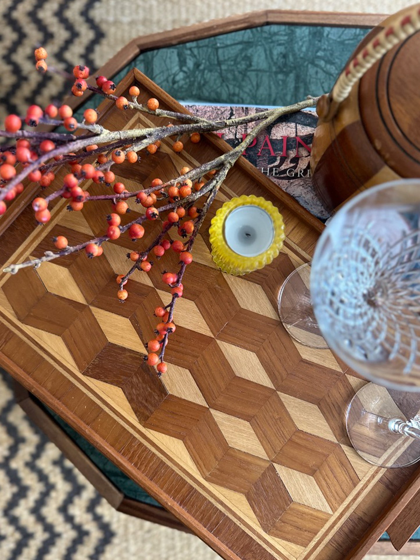 Chevron Wooden Tray
