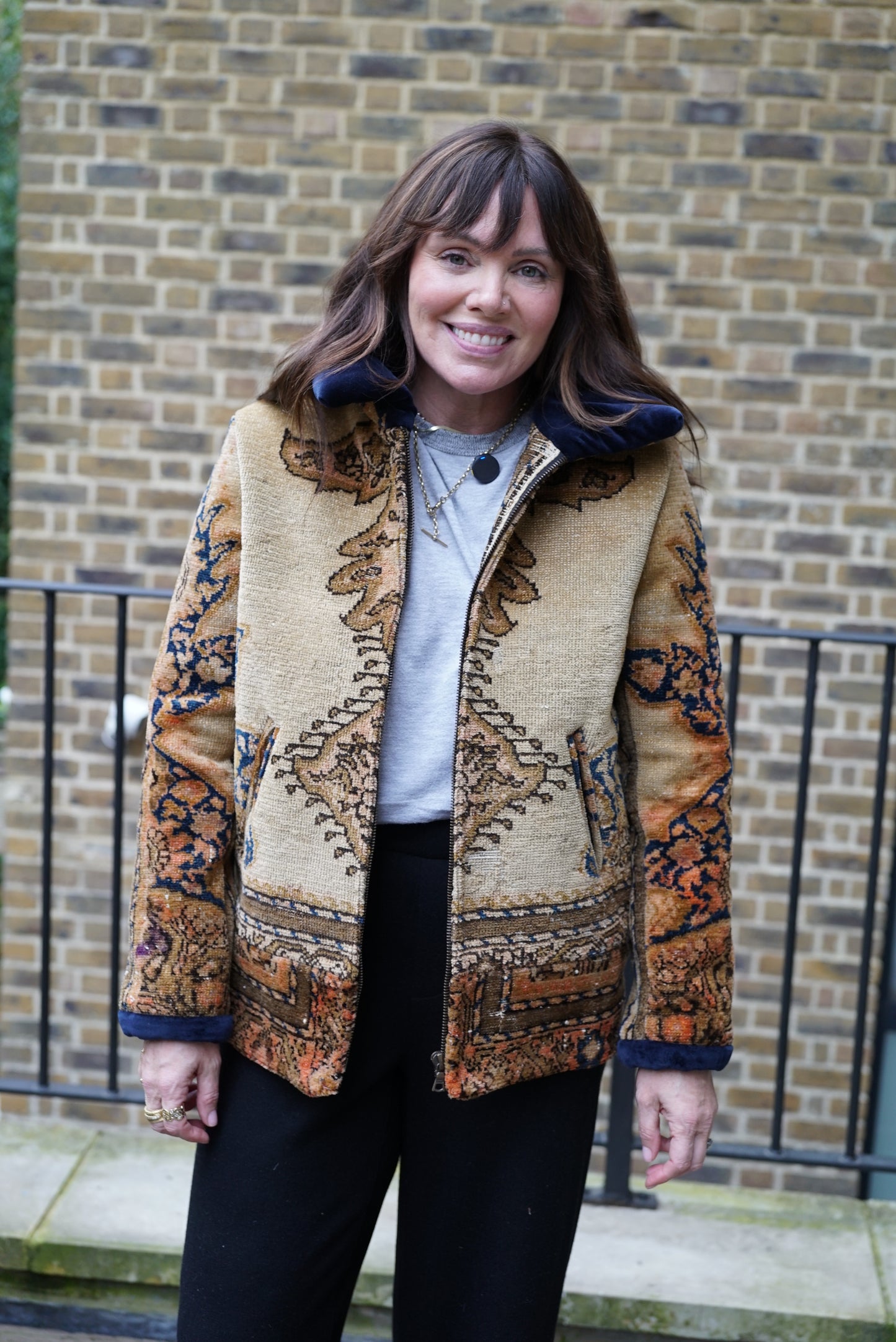 Angela Jacket with Velvet Collar