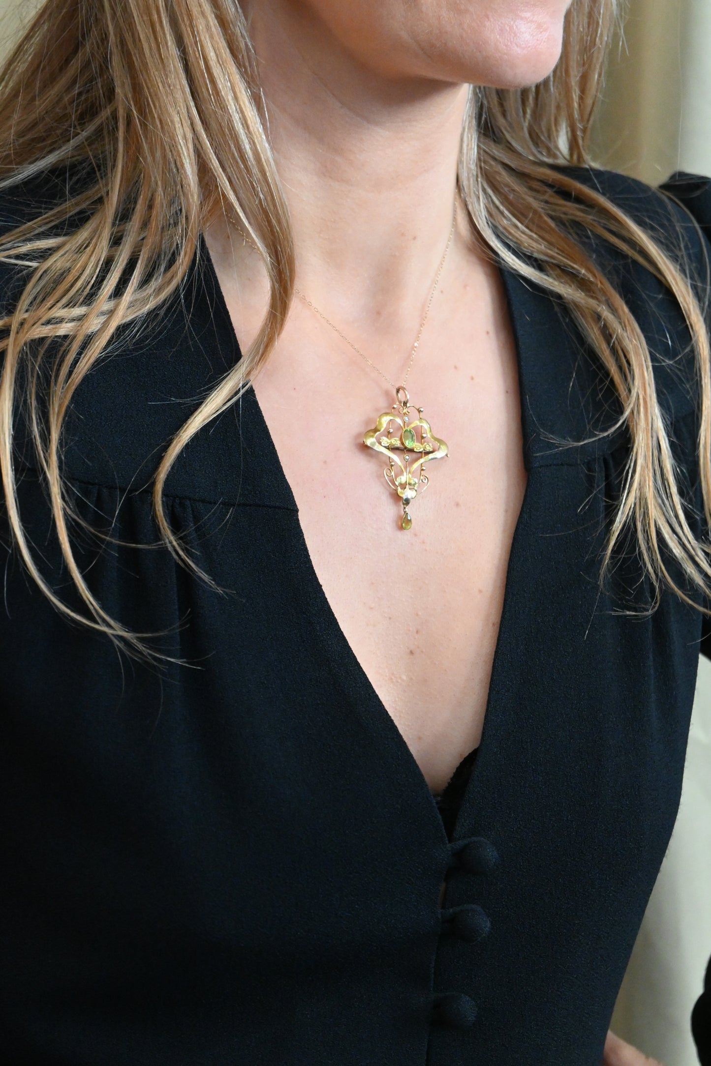 Art Nouveau Gold Pendant