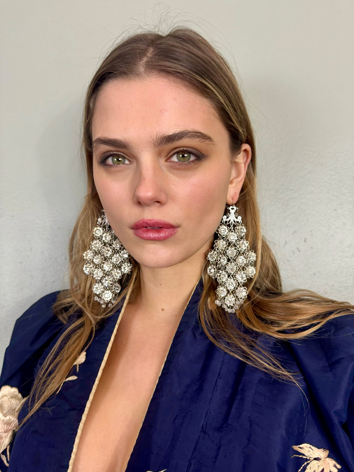 Silver Metal Earrings