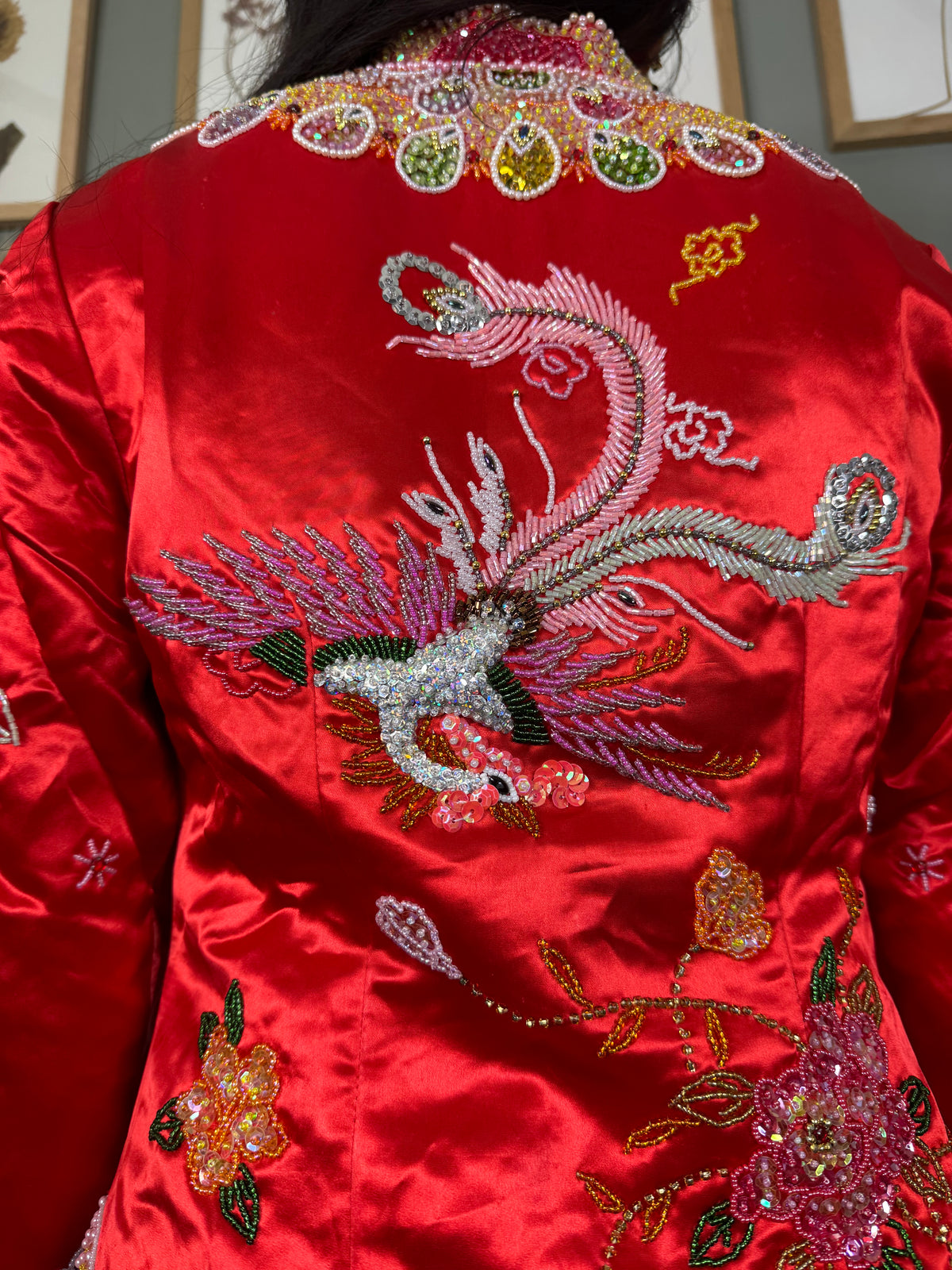 Incredible 50s silk red jacket