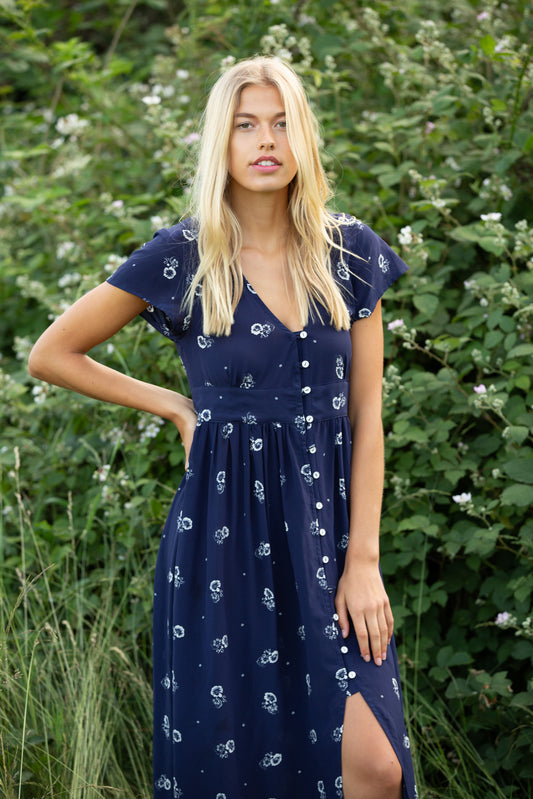 Monarch Button Dress