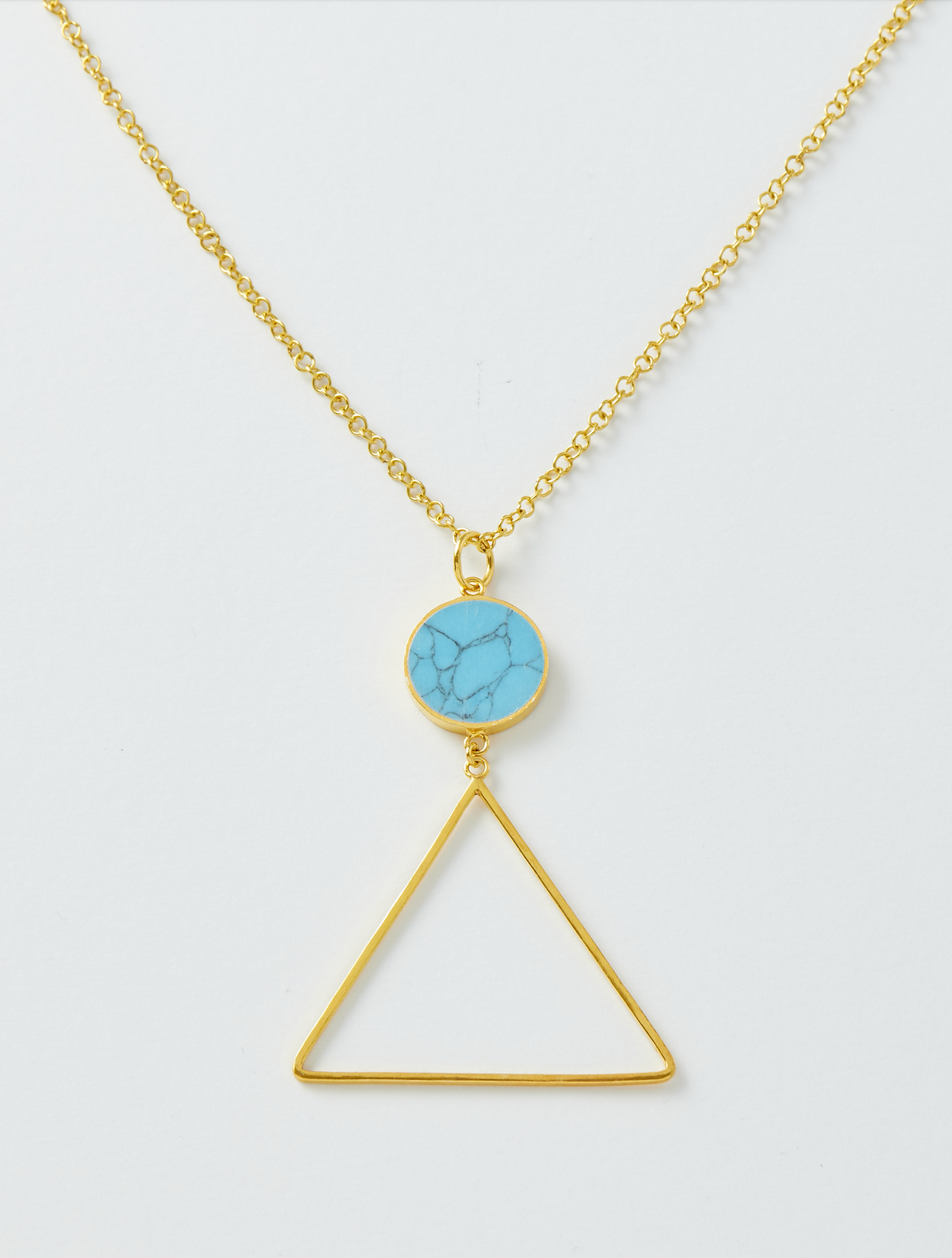 Turquoise Triangle Necklace
