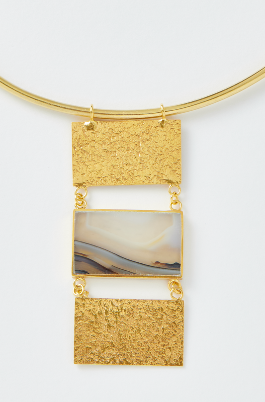 Agate and Gold Choker