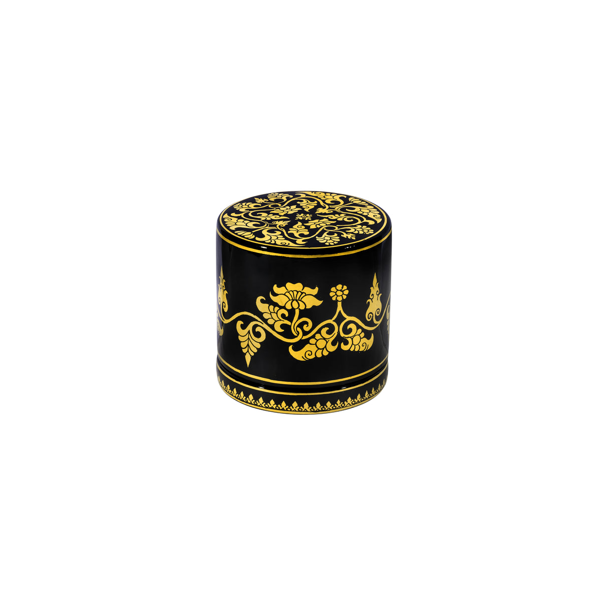 Black & Gold Lacquer Stacking Jewellery Caddy