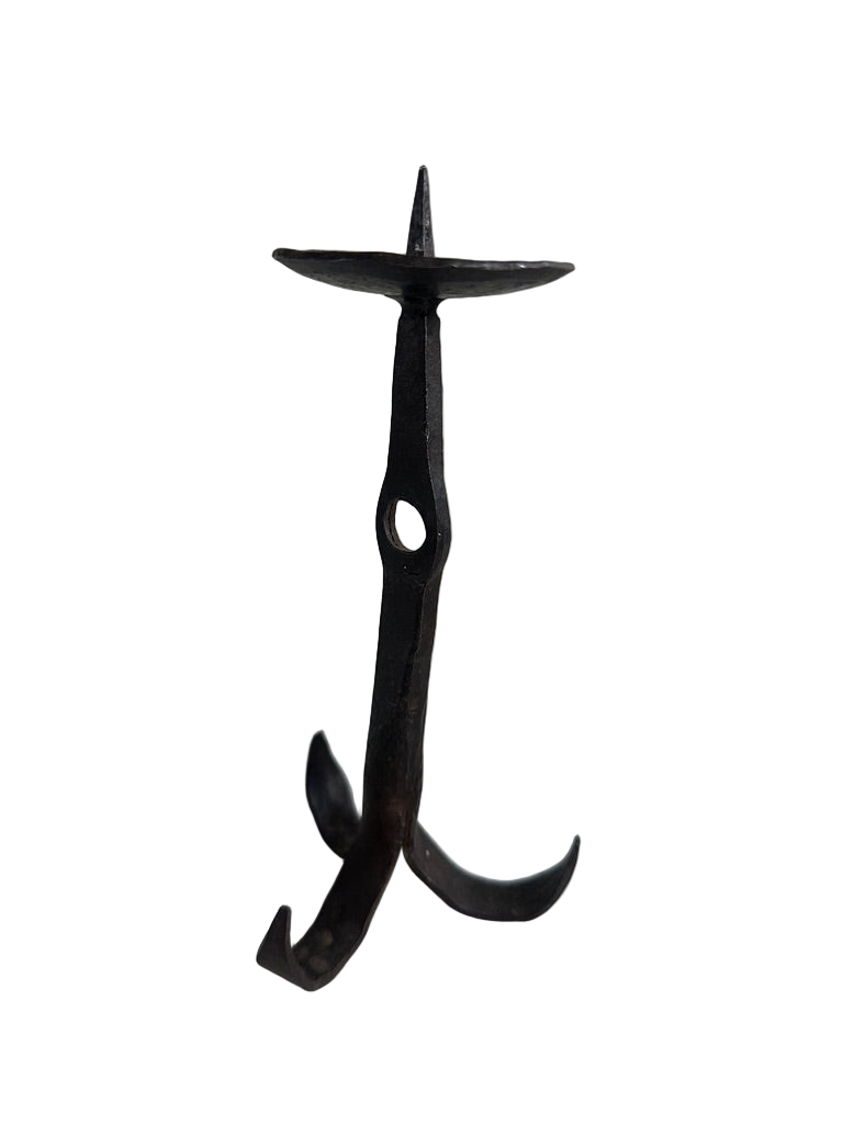 Antique Iron Candlestick Holder