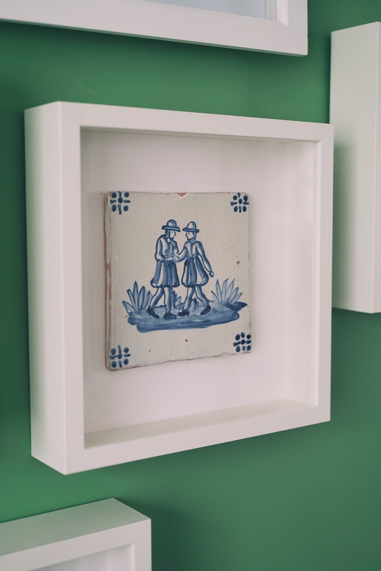 Handcrafted Portuguese Folk Scene Tile – Framed