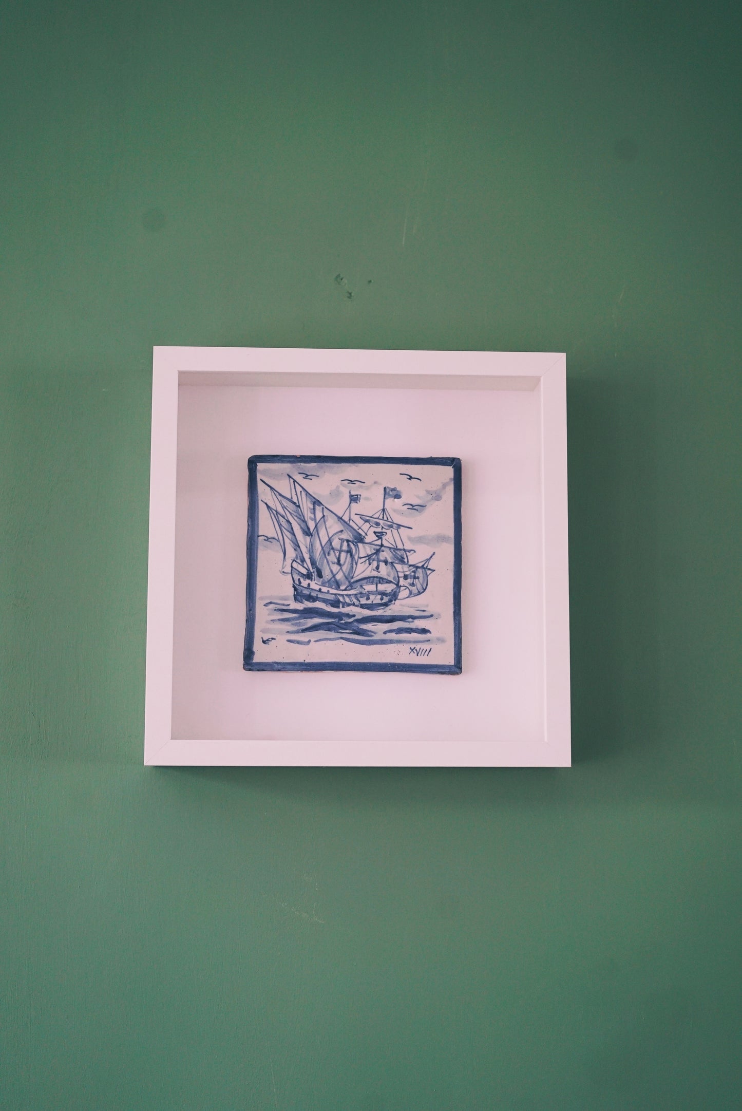 Handcrafted Portuguese Nautical Ship Tile