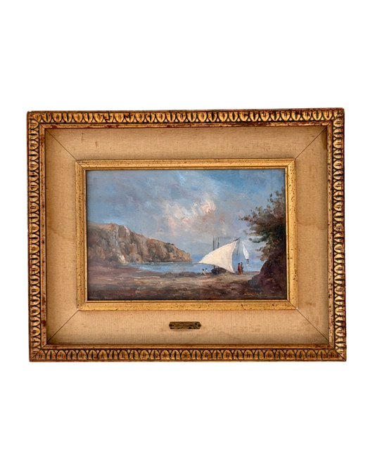 Mediterranean Sailboat Painting