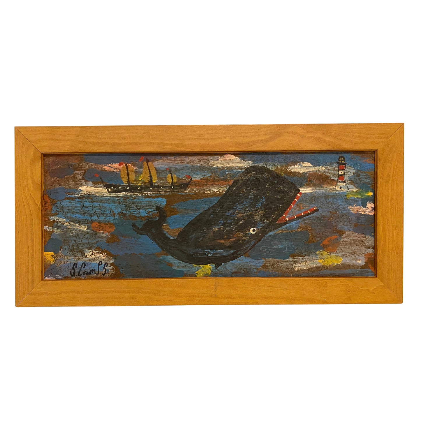 Sea-worn Long Whale Painting