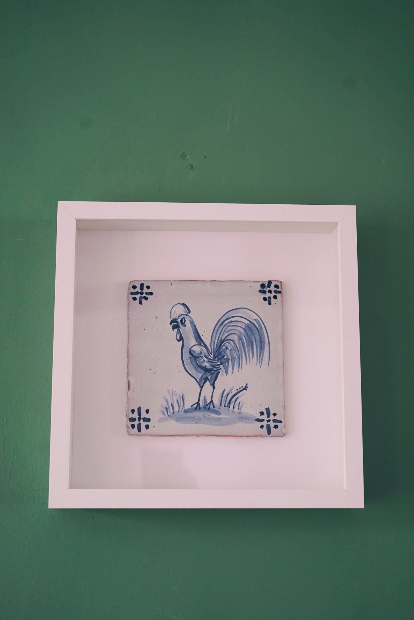 Handcrafted Portuguese Rooster Tile – Framed