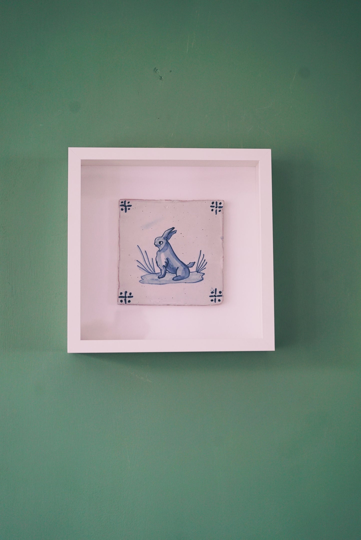 Handcrafted Portuguese Hare Tile – Framed