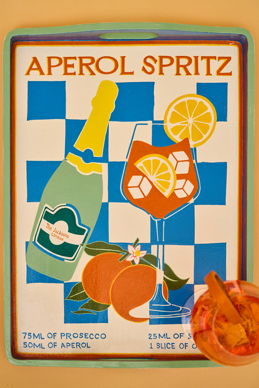 APEROL SPRITZ HAND PAINTED TRAY