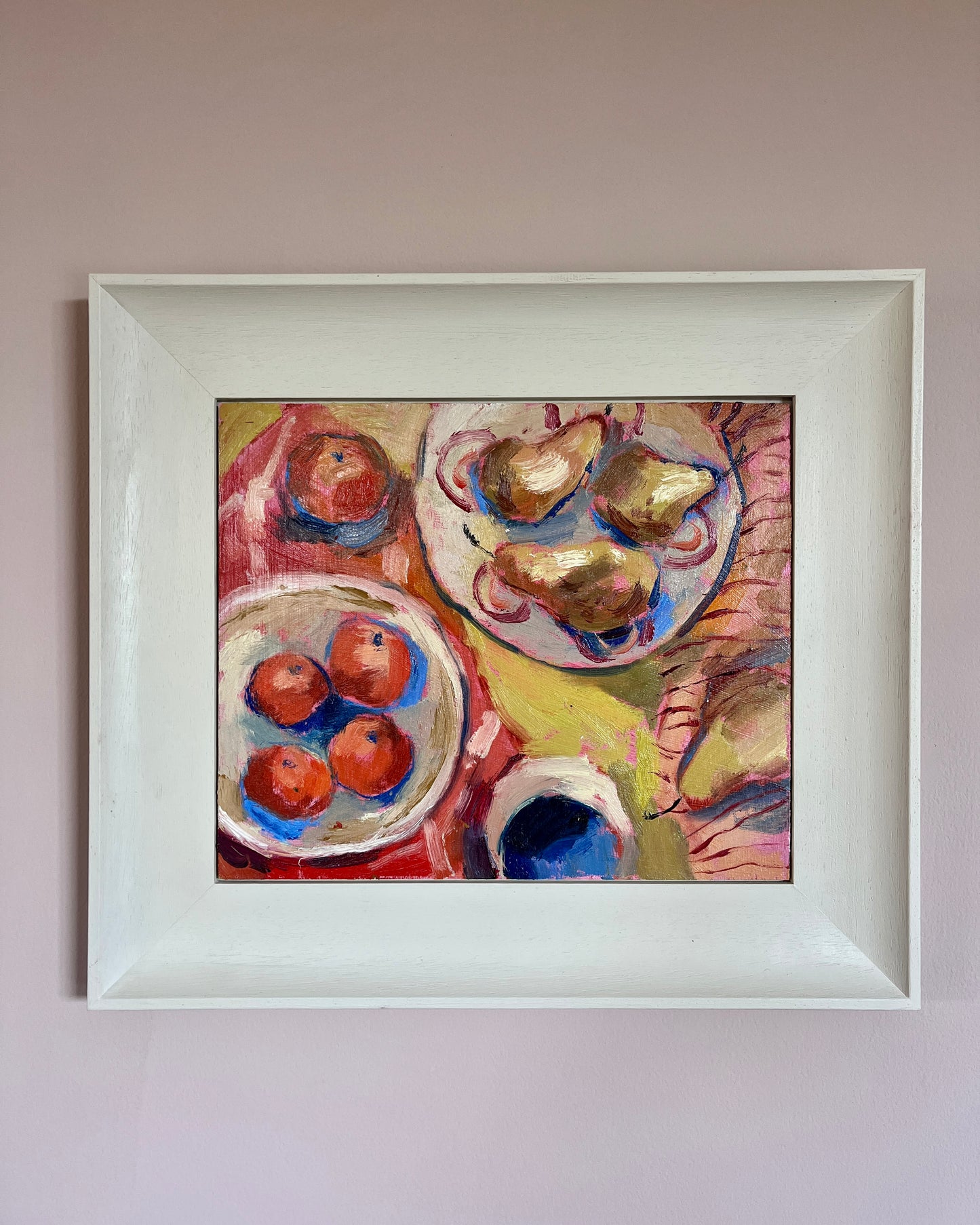 Clementines, Pears in bowls (Landscape)