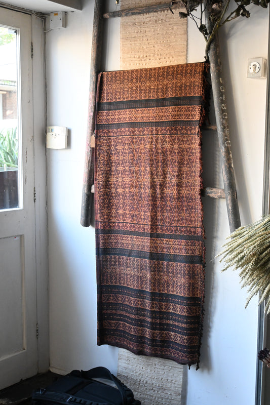 Antique Indonesian Ikat Textile Shawl/Throw