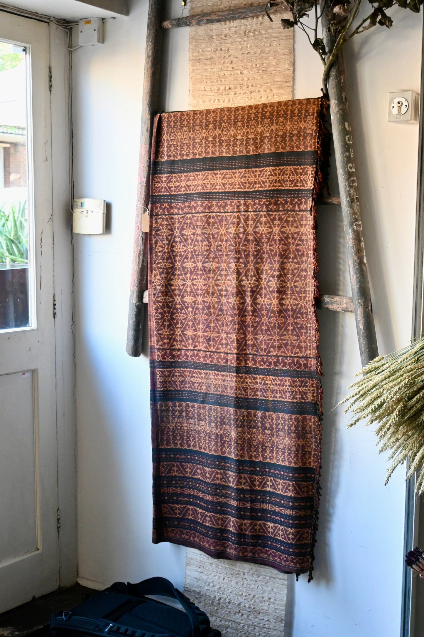 Antique Indonesian Ikat Textile Shawl/Throw