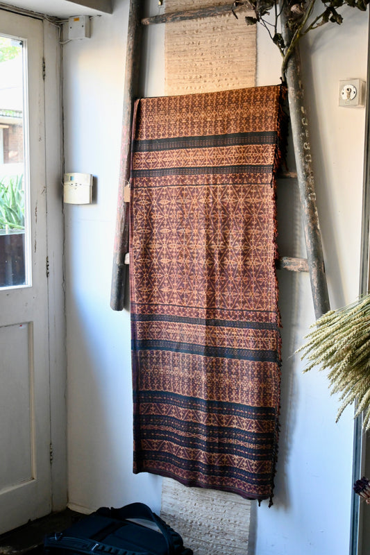 Antique Indonesian Ikat Textile Shawl/Throw