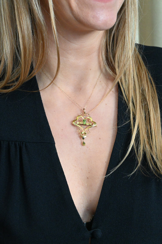 Art Nouveau Gold Pendant