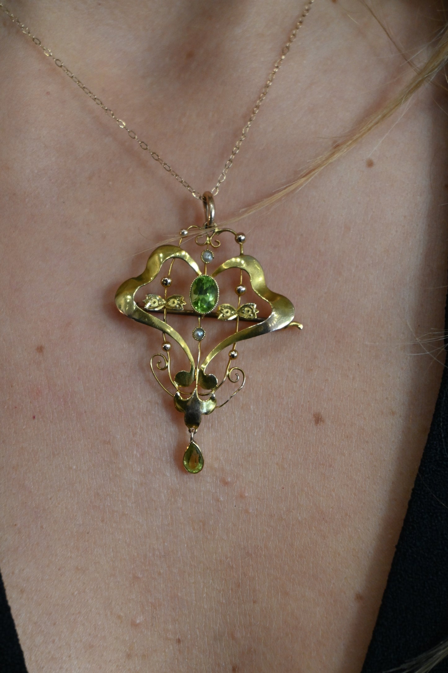Art Nouveau Gold Pendant