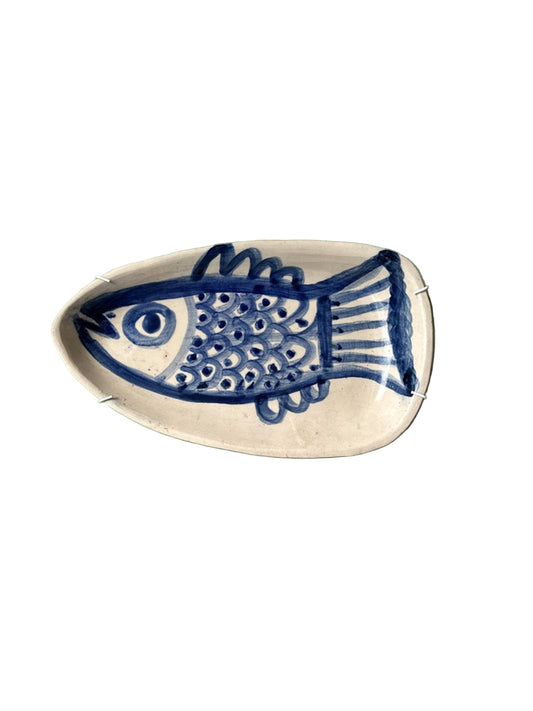 Cerulean Fish Plate by Margo Glaister Orford