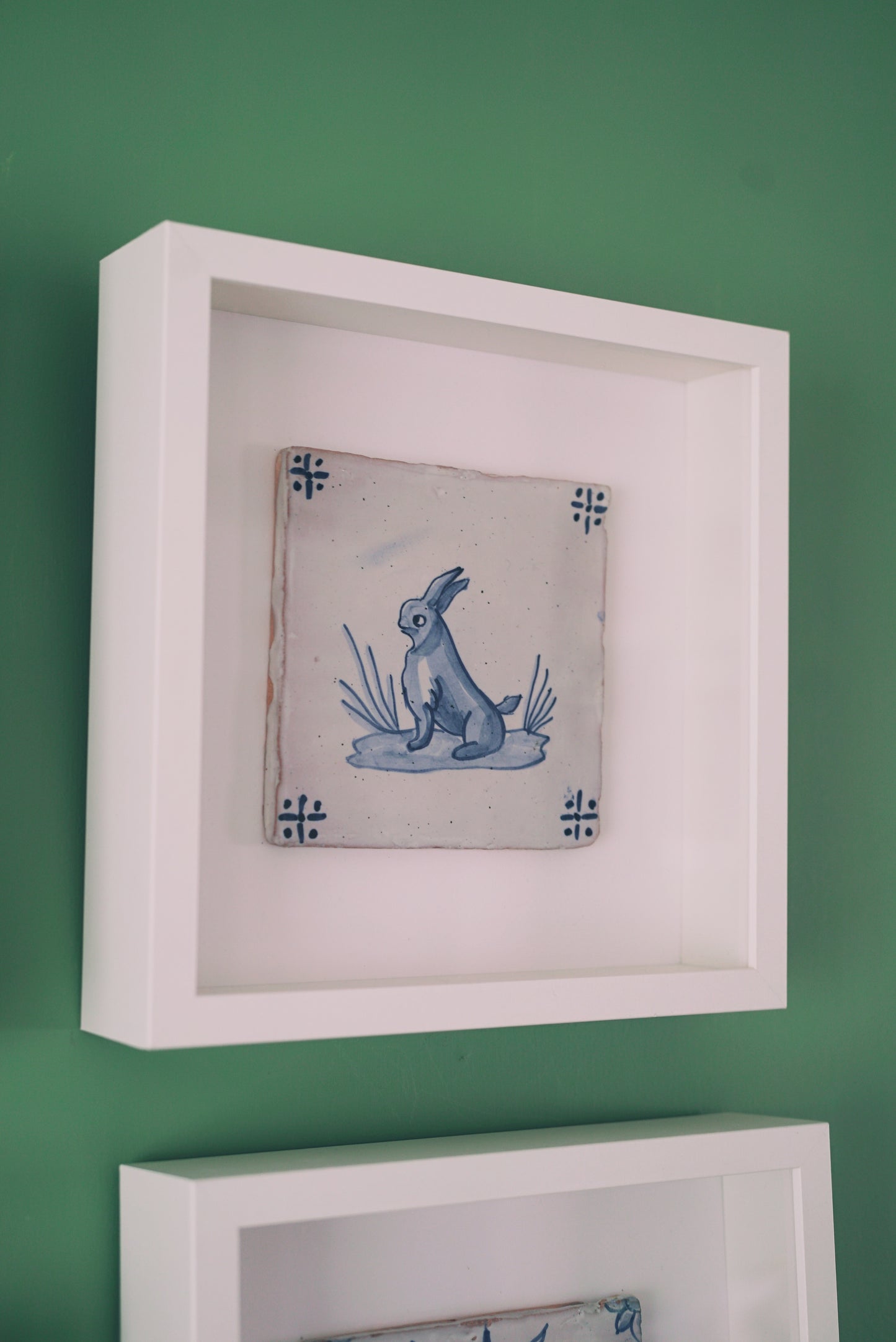 Handcrafted Portuguese Hare Tile – Framed