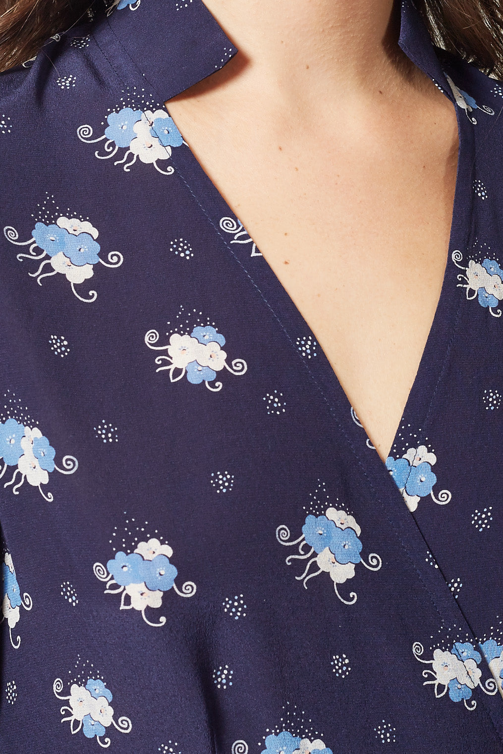 Bluebell Long Silk Wrap Dress – Long Sleeve, 100% Silk