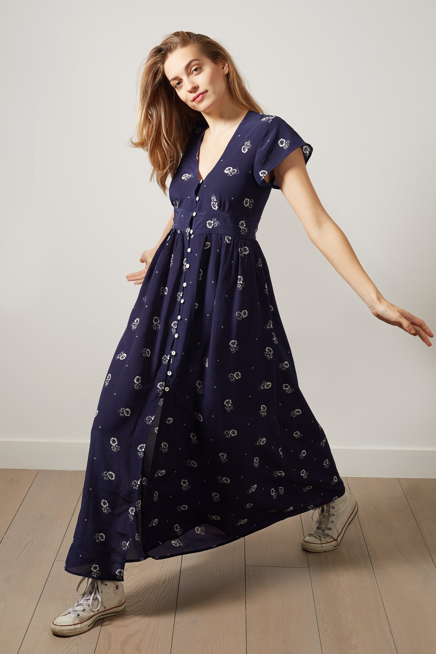 Monarch Button Dress
