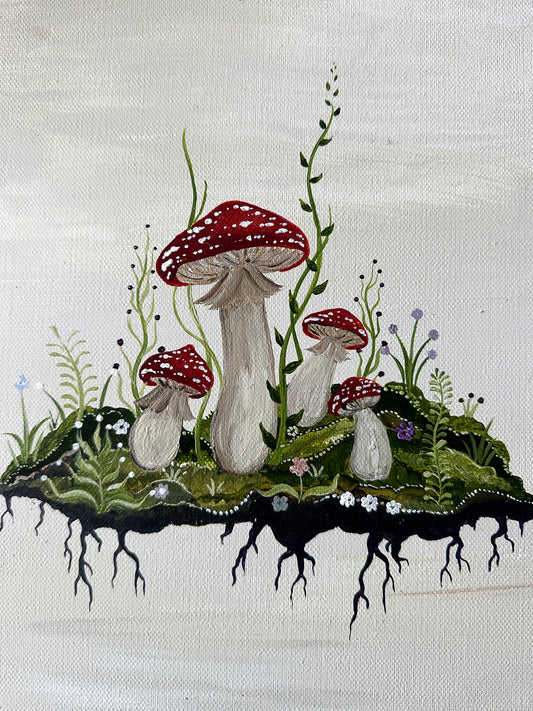 Fly Agaric On a Mossy Bed