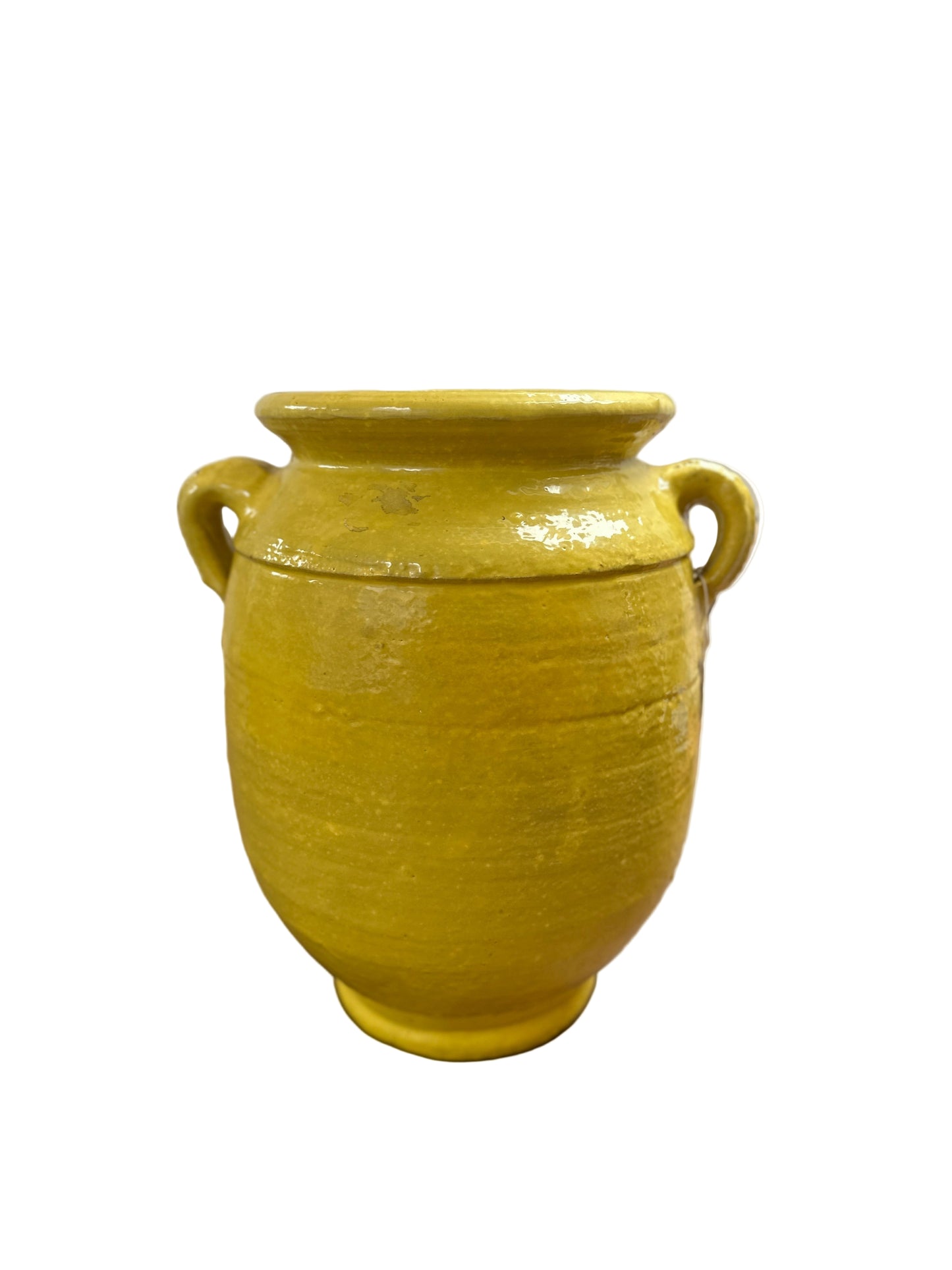 Yellow Glazed Terracotta Jar