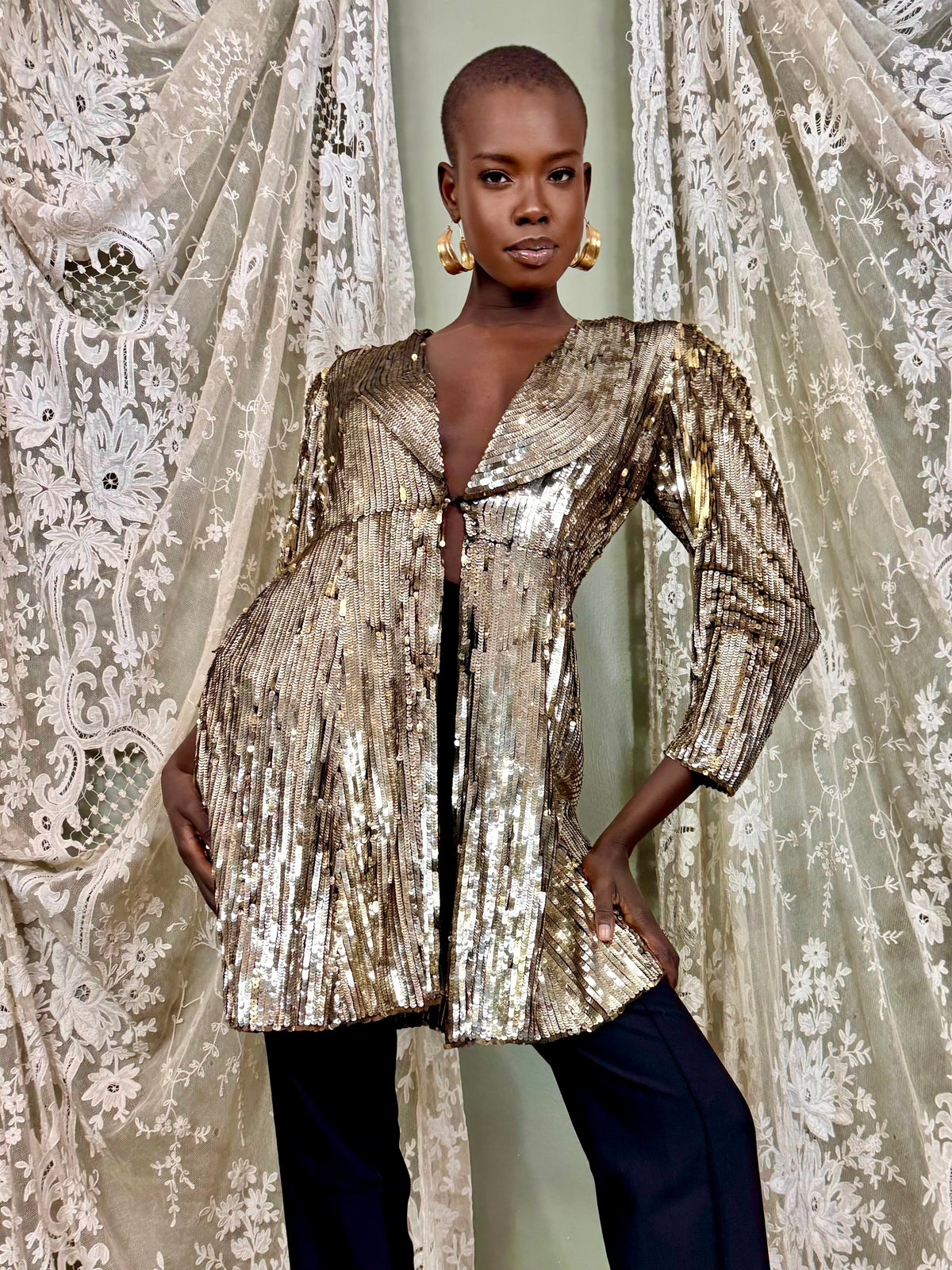 Vintage 1920s Sequins Coat