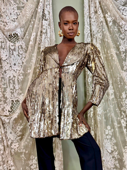 Vintage 1920s Sequins Coat