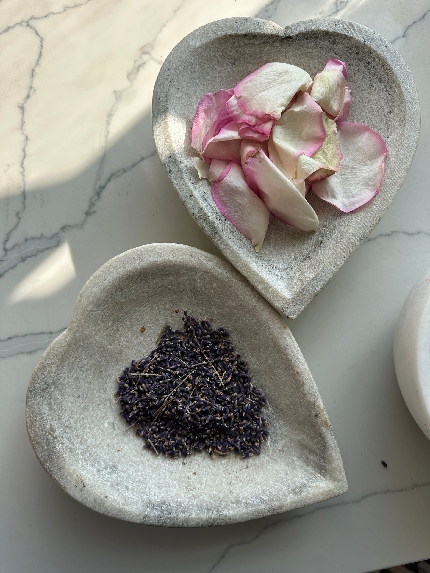 Antique Marble Heart-shaped Dish