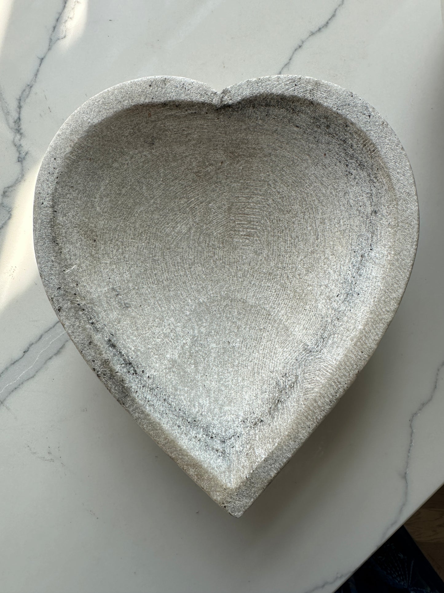 Antique Marble Heart-shaped Dish