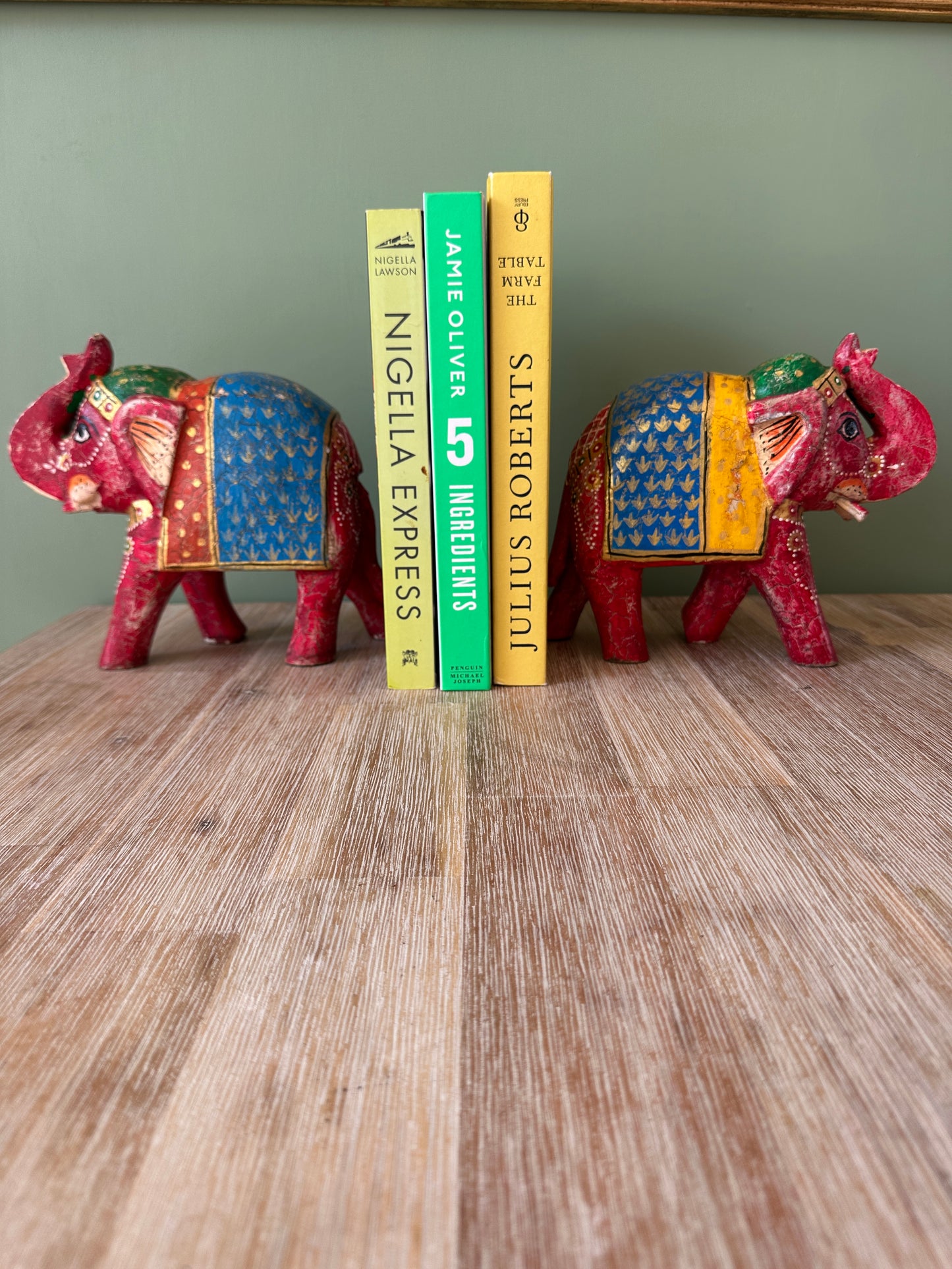 Pair of Large Red Indian Elephants