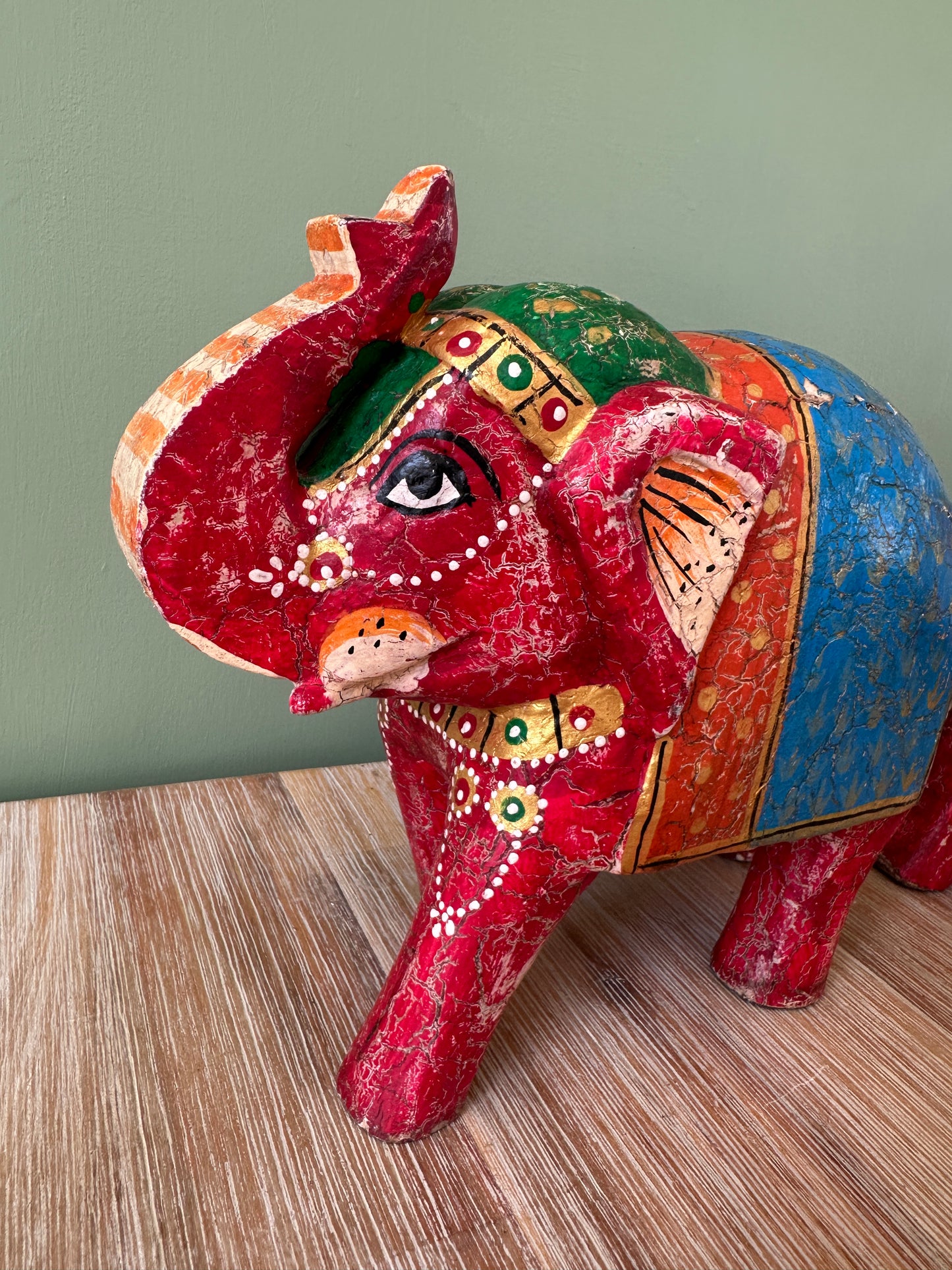 Pair of Large Red Indian Elephants