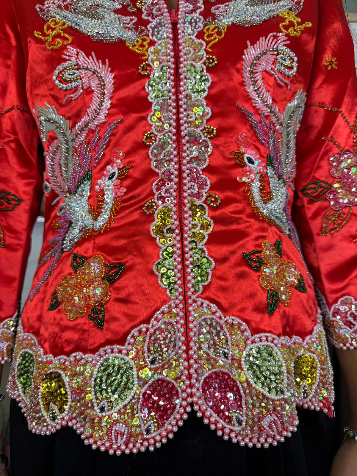 Incredible 50s silk red jacket