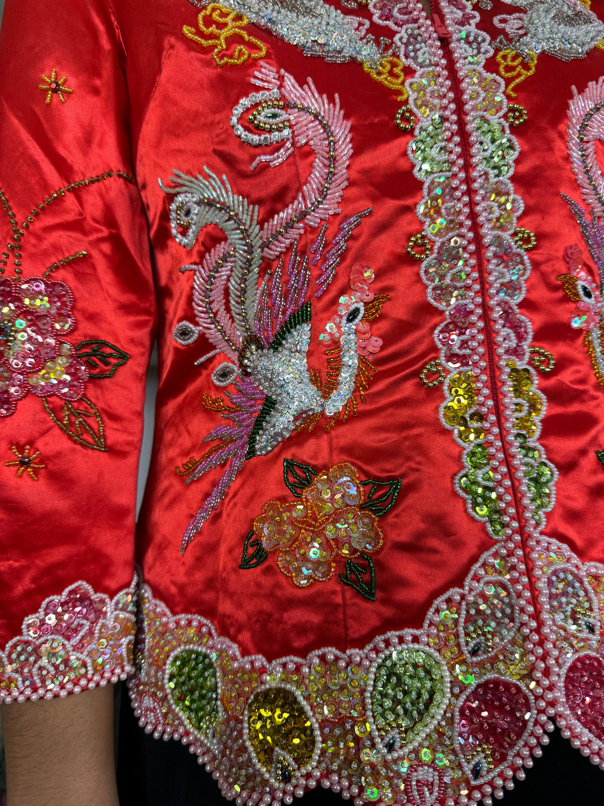 Incredible 50s silk red jacket