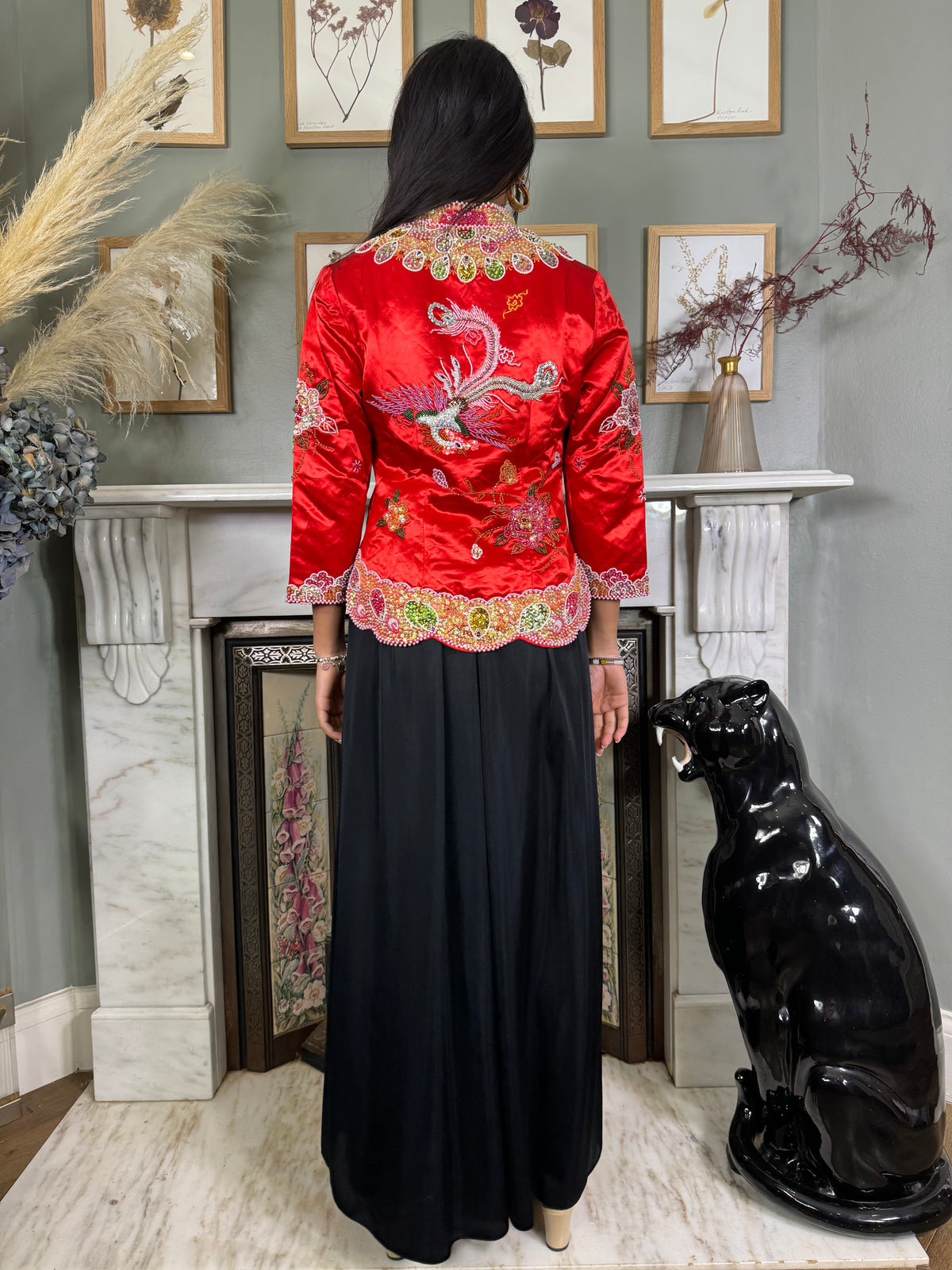 Incredible 50s silk red jacket