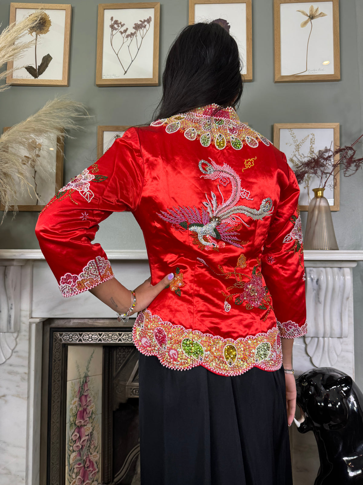 Incredible 50s silk red jacket