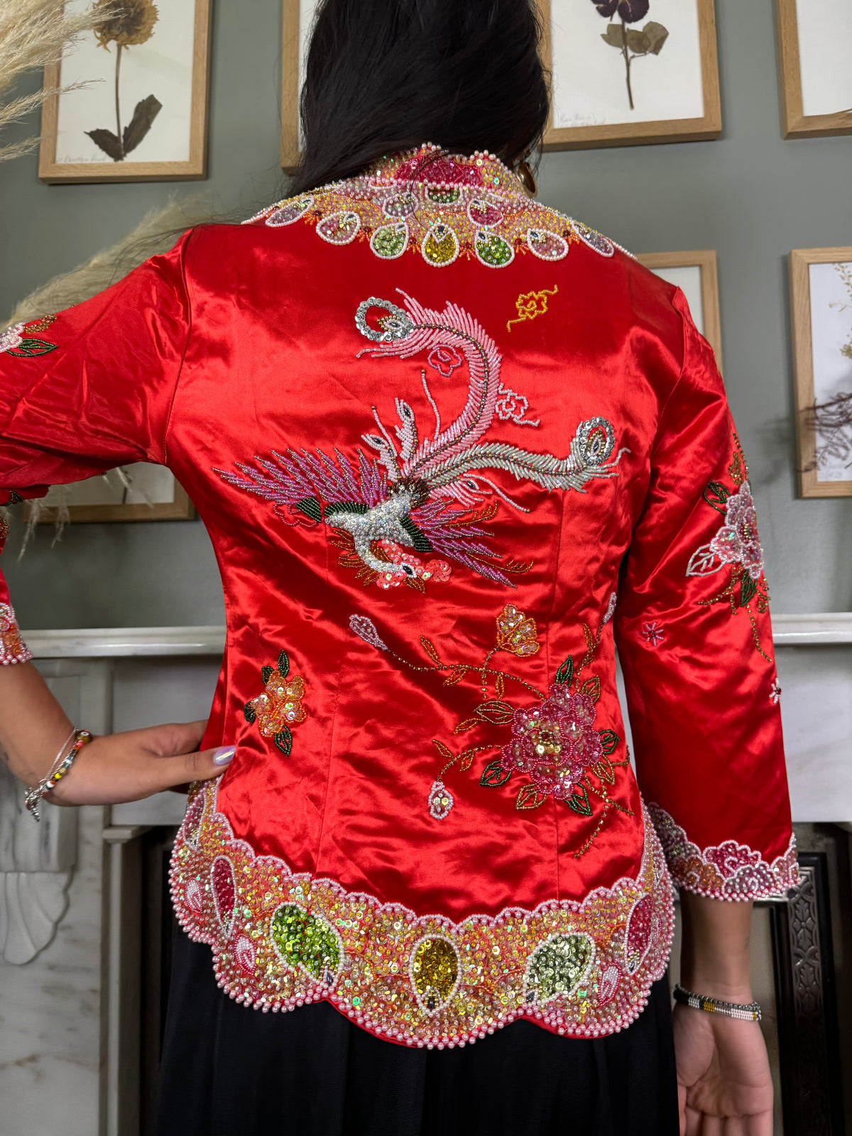 Incredible 50s silk red jacket