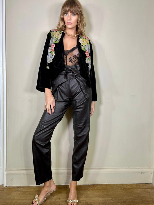 30s black velvet jacket