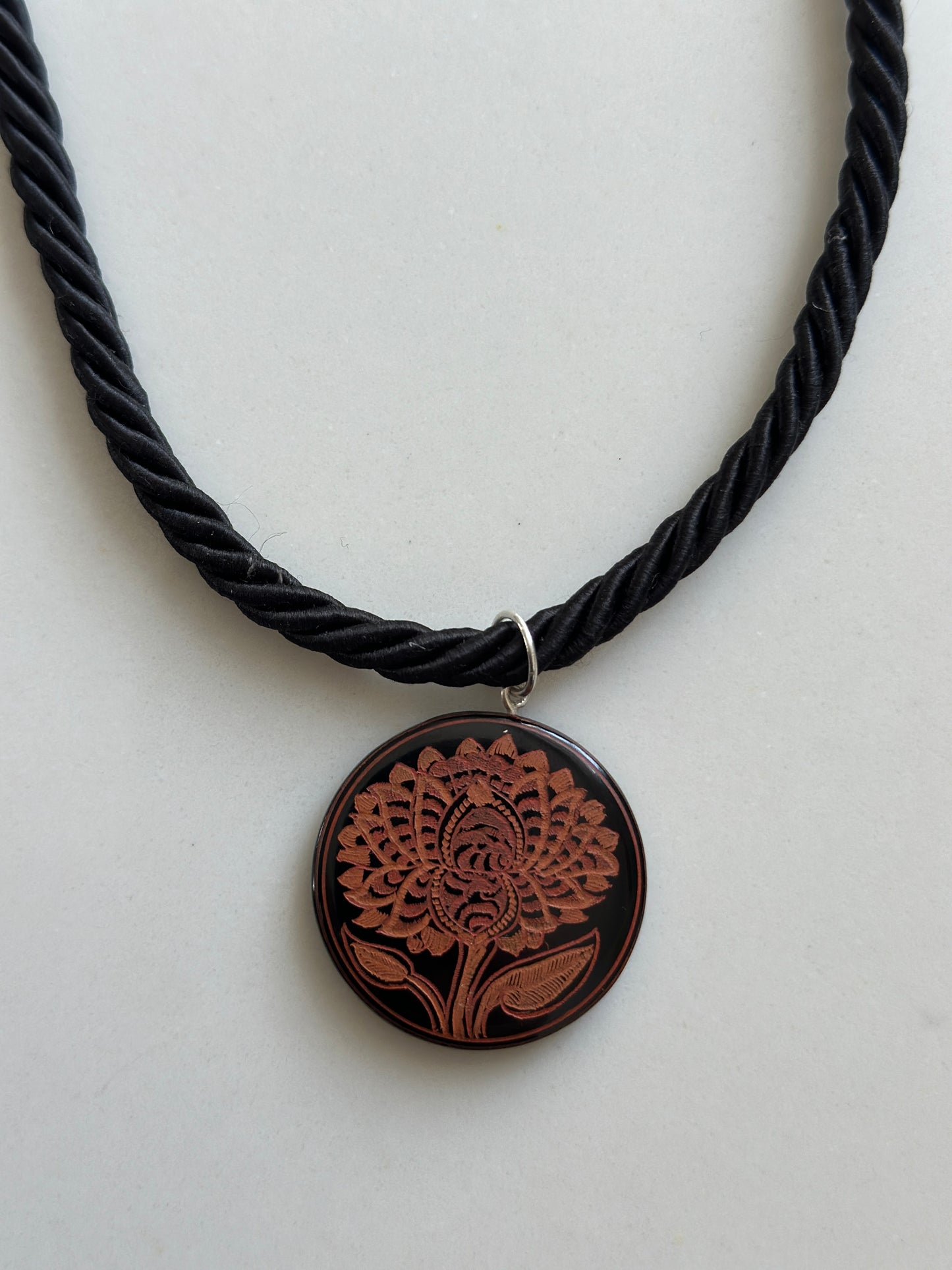 Lotus Lacquer Pendant