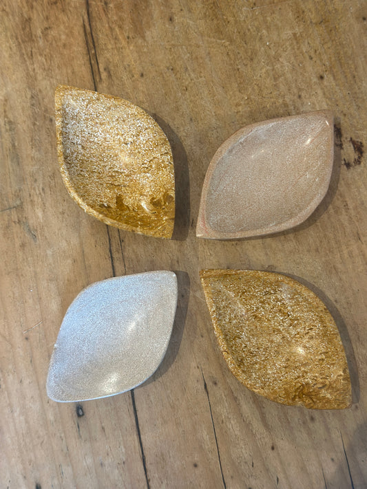 Hand-Carved Marble Leaves