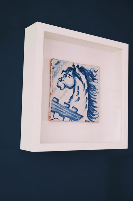 Handcrafted Portuguese Horse Tile