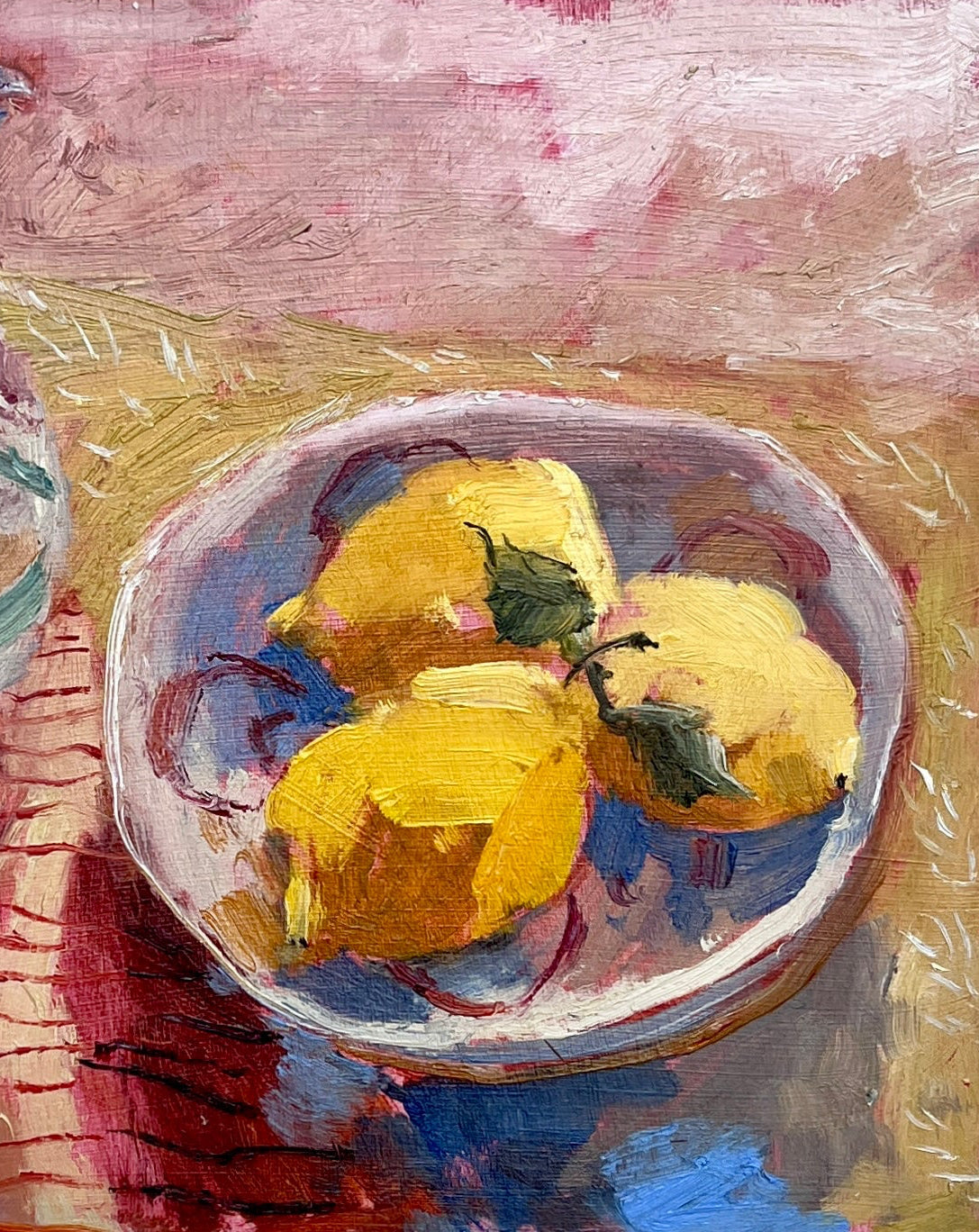 Lemons in Bowl with Moroccan Jug (Landscape)