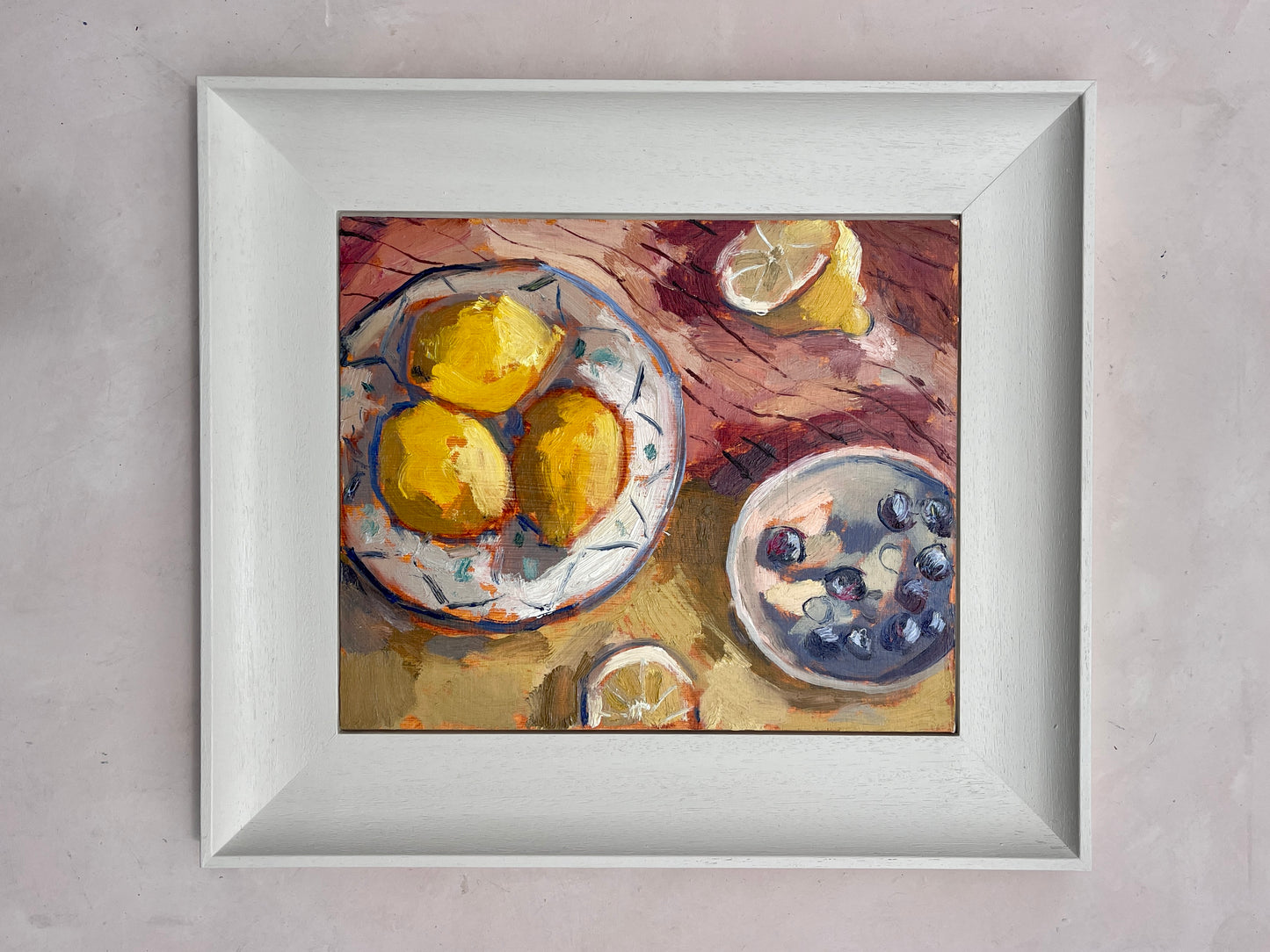Lemons on Bowl & Blueberries